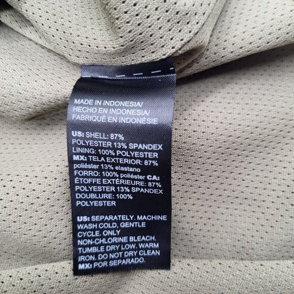 Chico's Zenergy Women's SZ 2/LG Cheetah Animal Print Anorak Jacket Green Pink - Picture 9 of 9